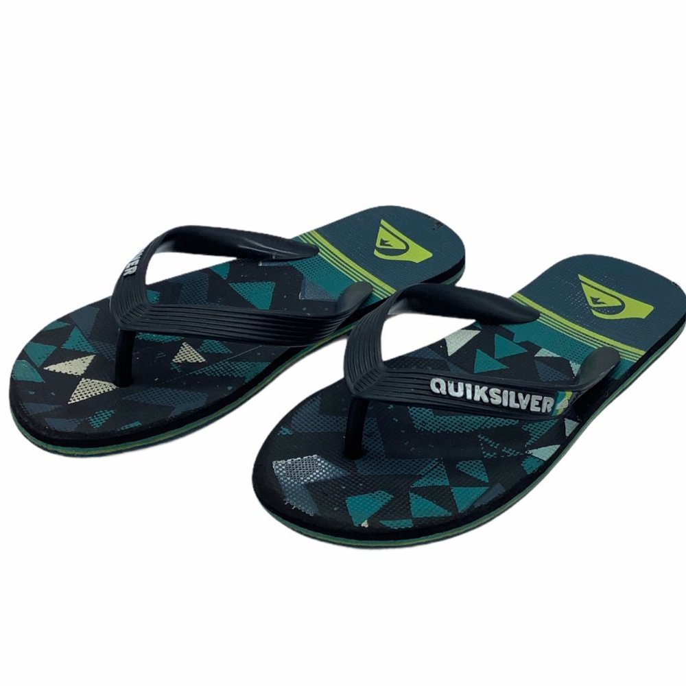 Quiksilver flip‎ flops slides Size 6/7 black water